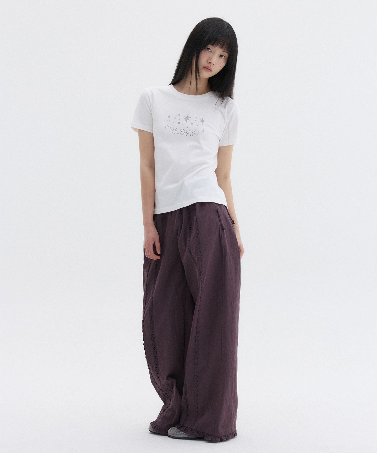 MUSINSA | OHESHIO STAR TWO TONE T-SHIRT, PINK