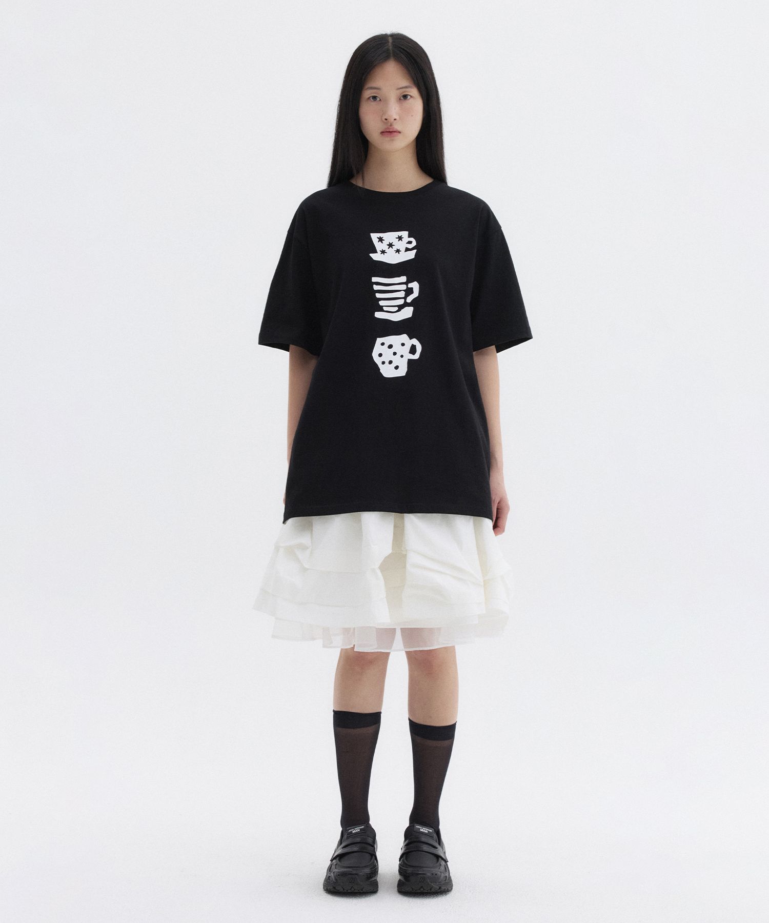 【OHESHIO】CUP OVERFIT T-SHIRT オーバーフィット Tシャツ MUSINSA | OHESHIO CUP OVERFIT T-SHIRT, BLACK