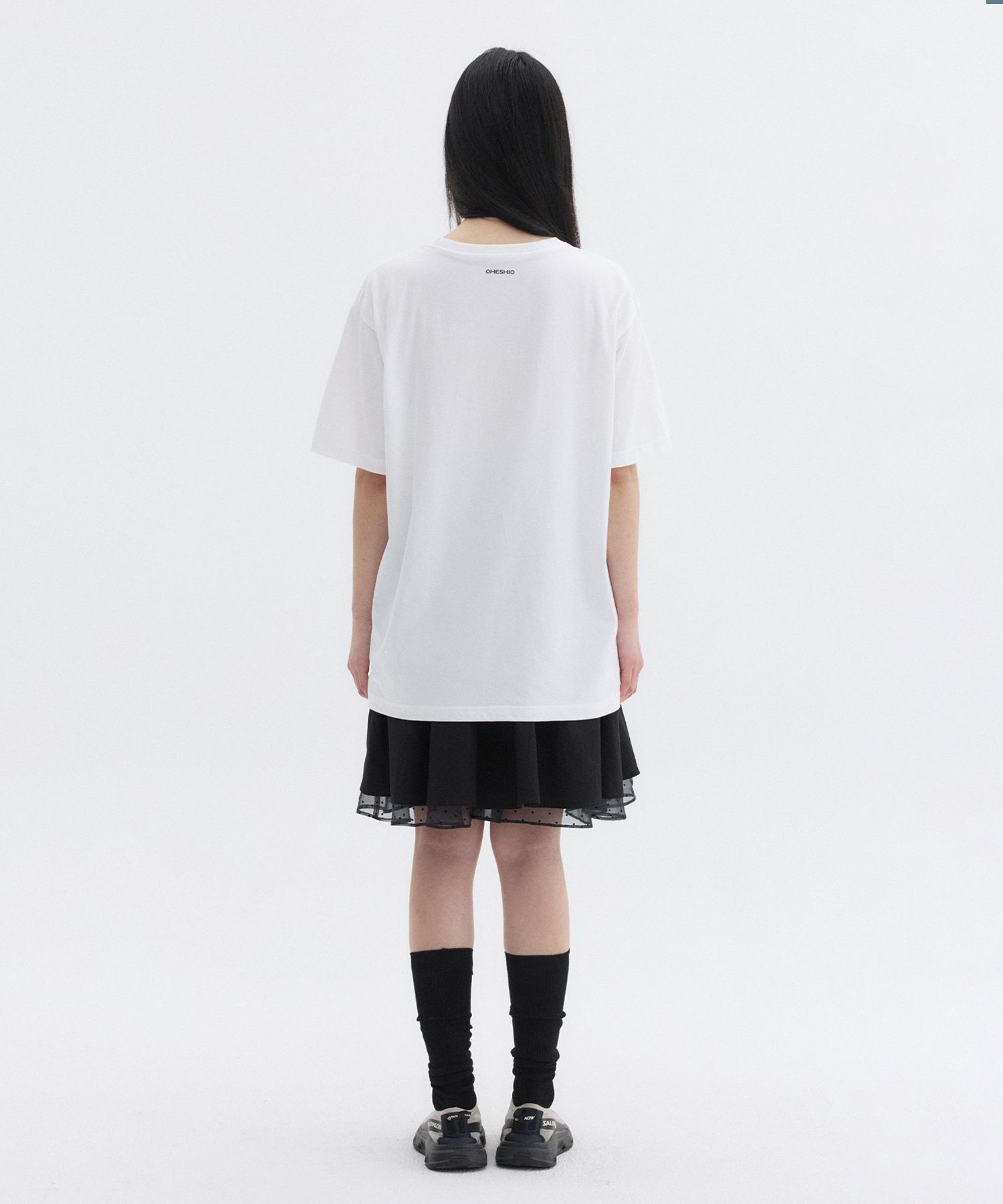 MUSINSA | OHESHIO CUP OVERFIT T-SHIRT, WHITE