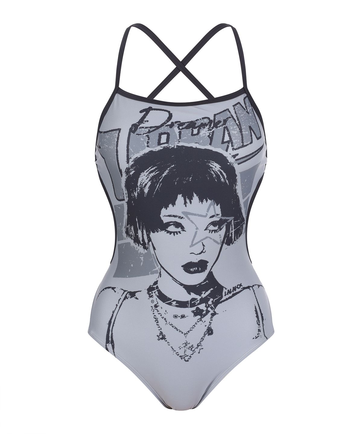 라라폭스(LALAFOX) BOBBED HAIR GIRL SWIMSUIT 원피스 수영복 GREY BR2SW005