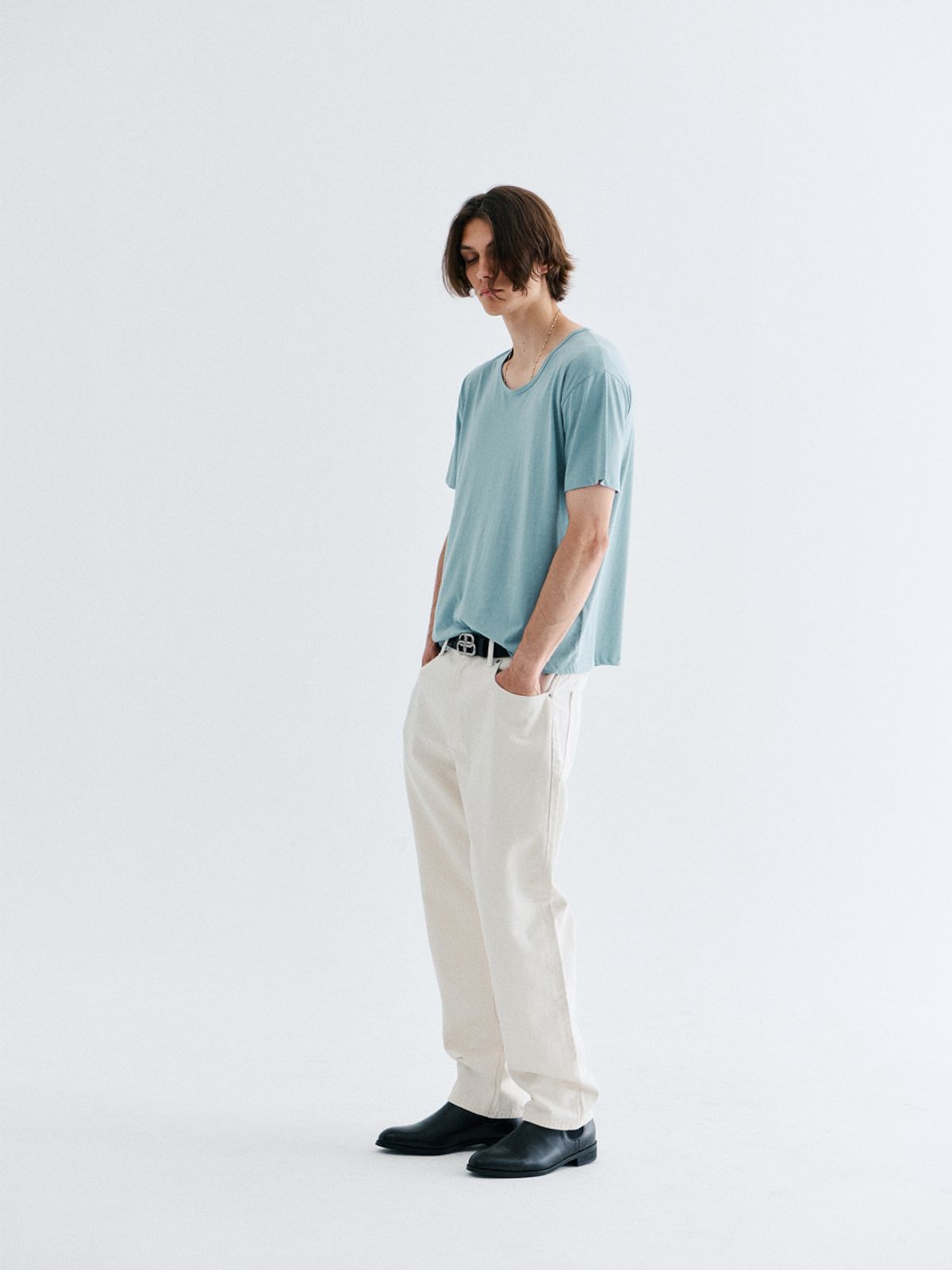 고저(GOZER) UNDER HALF T-SHIRT_MINT