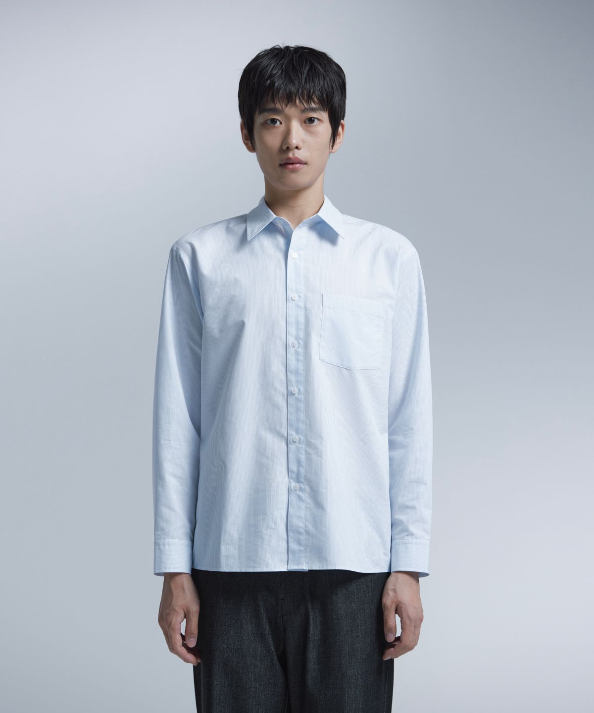 넌블랭크(NONBLANK) 에센셜 드레스 스트라이프 셔츠_2 COL