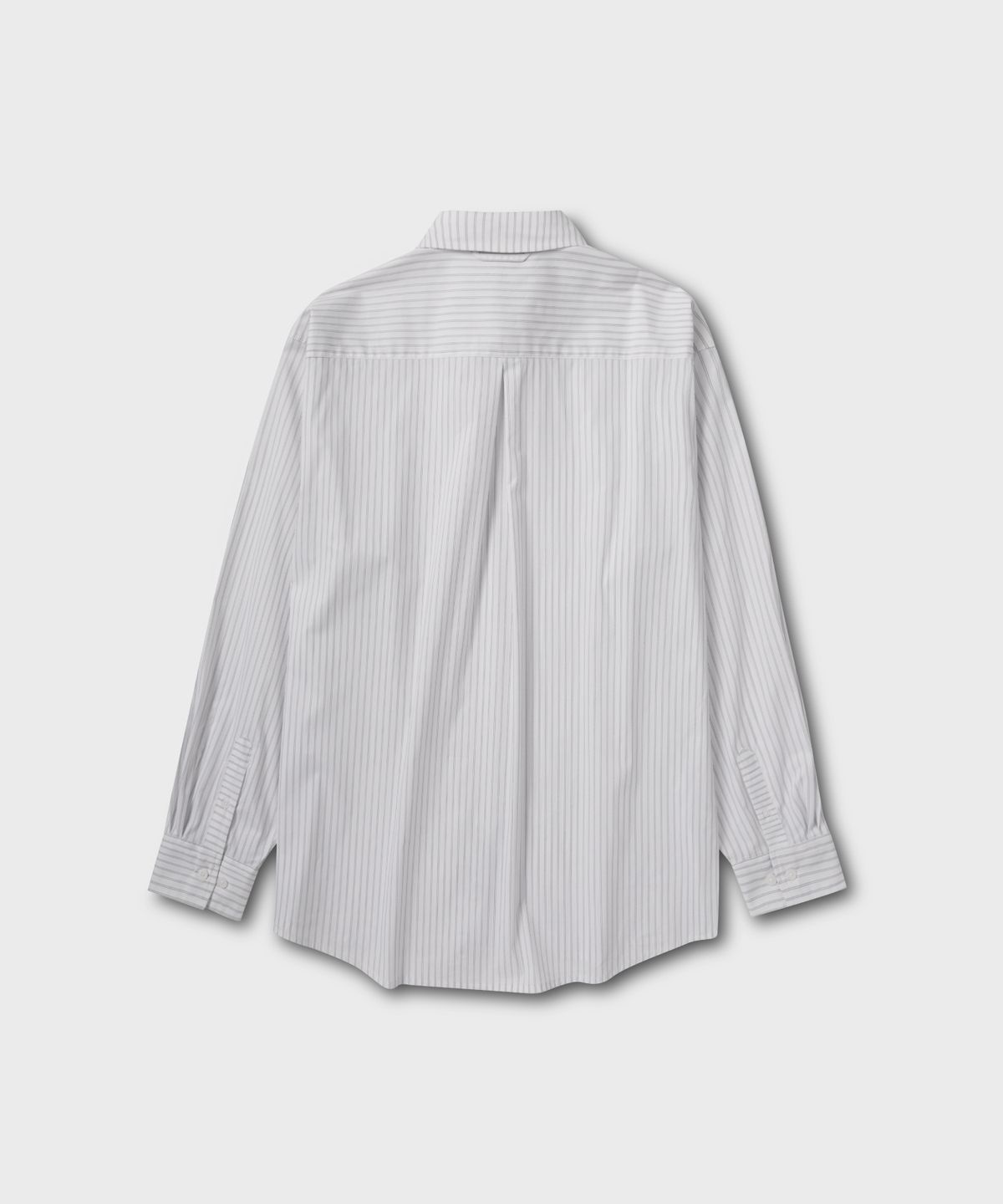 넌블랭크(NONBLANK) 더블 핀 스트라이프 셔츠_BLACK STRIPE