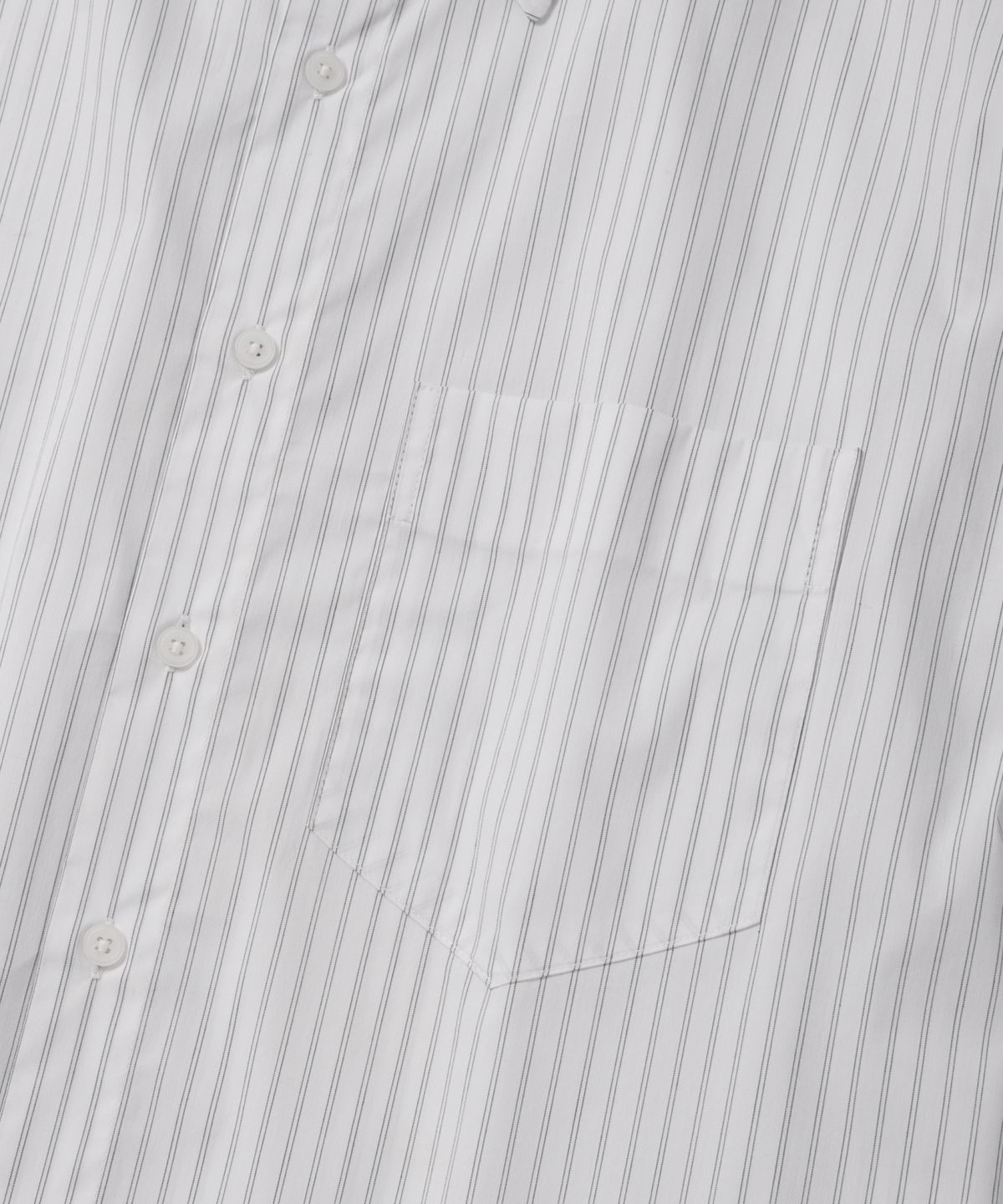 넌블랭크(NONBLANK) 더블 핀 스트라이프 셔츠_BLACK STRIPE