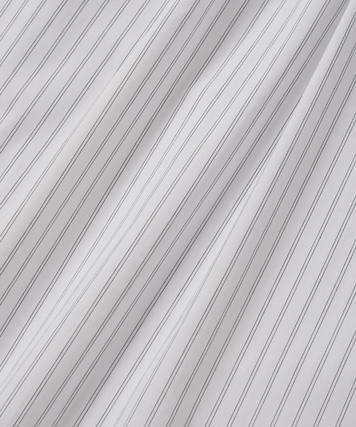 넌블랭크(NONBLANK) 더블 핀 스트라이프 셔츠_BLACK STRIPE
