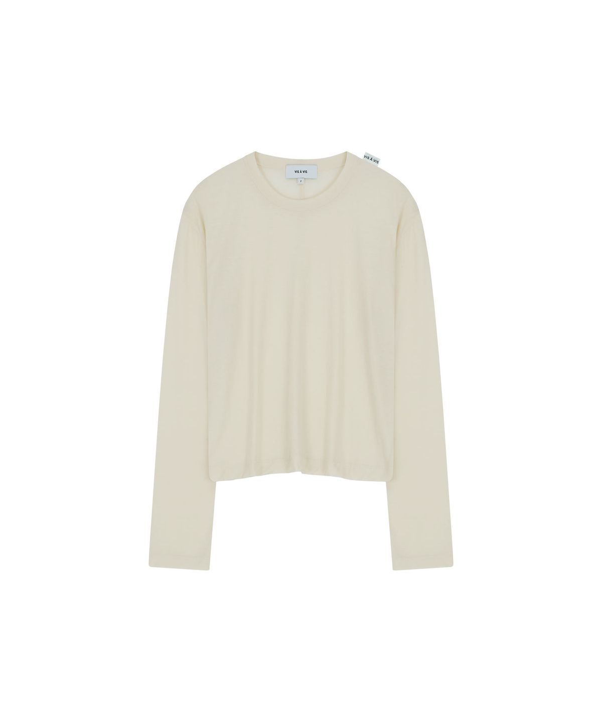 비자비(VIS A VIS) COTTON LS CENTER BACK SEAM TEE SHIRT (IVORY)