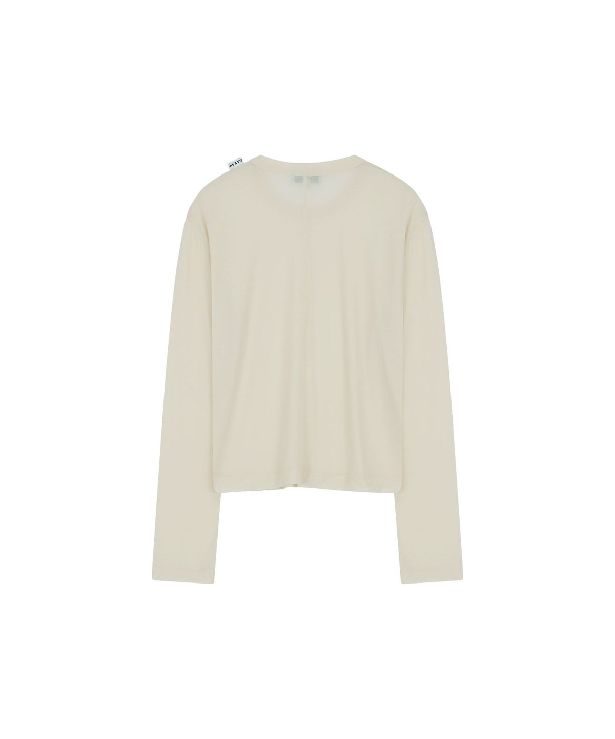 비자비(VIS A VIS) COTTON LS CENTER BACK SEAM TEE SHIRT (IVORY)