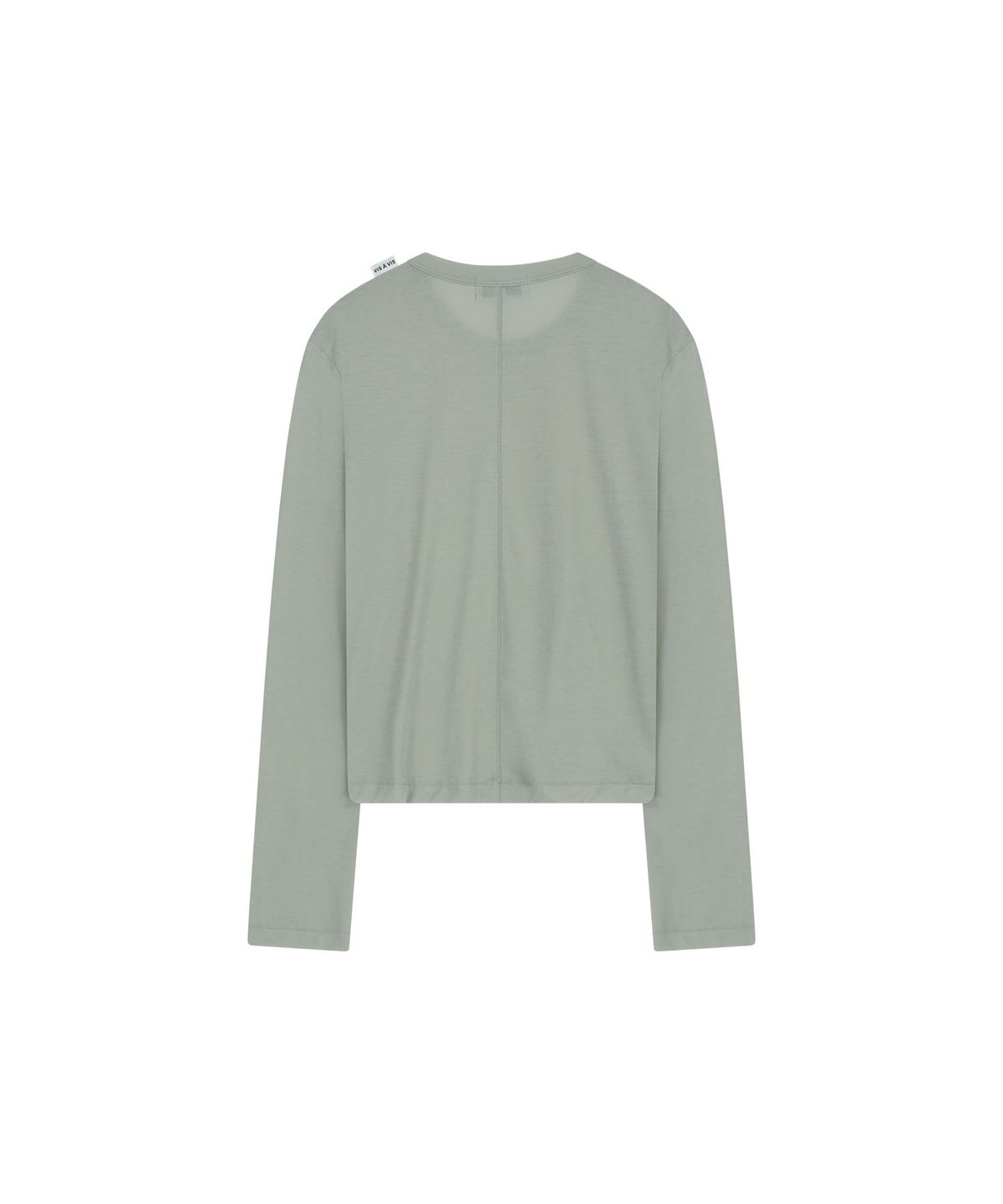 비자비(VIS A VIS) COTTON LS CENTER BACK SEAM TEE SHIRT (L.T GRAY)