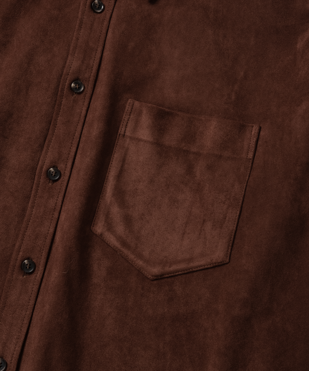 넌블랭크(NONBLANK) 스웨이드 셔츠_BROWN