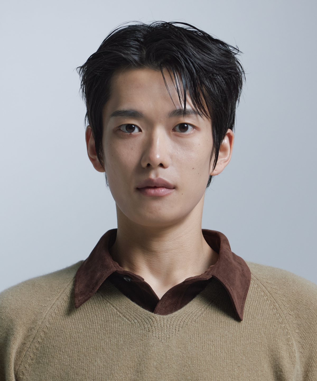 넌블랭크(NONBLANK) 스웨이드 셔츠_BROWN