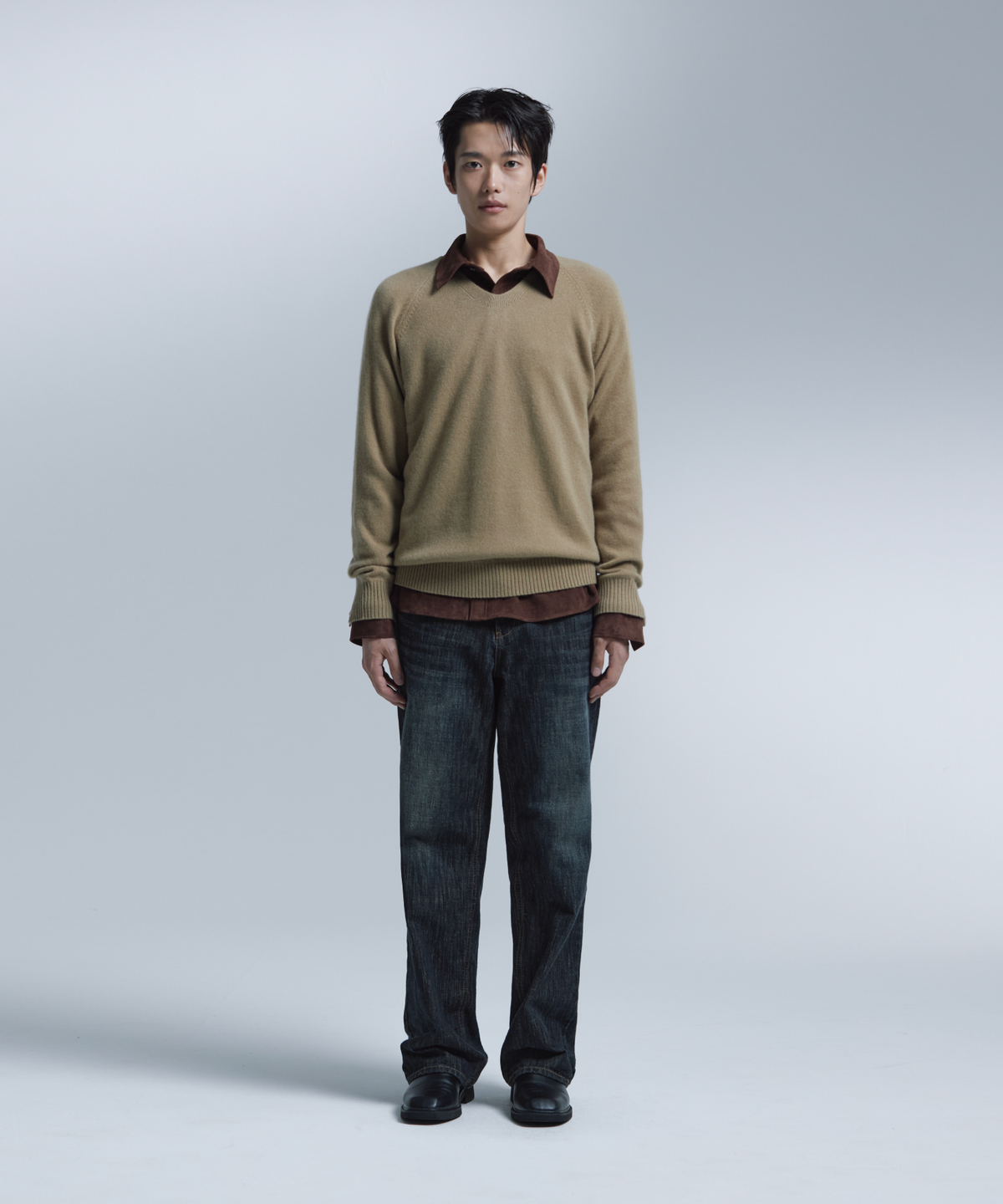 넌블랭크(NONBLANK) 스웨이드 셔츠_BROWN