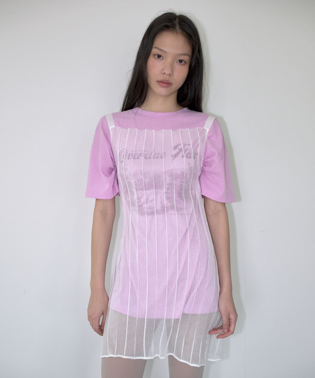 오버듀플레어(OVERDUEFLAIR) VINTAGE PRINTING T-SHIRT_PALE PINK