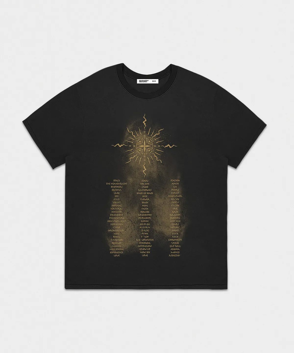 마이딥블루메모리즈(MY DEEP BLUE MEMORIES) Sun Ankh T-Shirts in BLACK