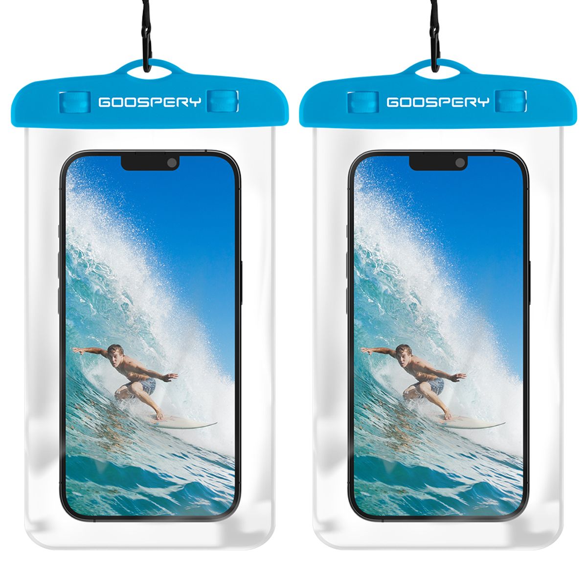구스페리(GOOSPERY) 2pack 핸드폰 방수팩 스마트폰 크로스 방수등급 IPX8 물놀이 필수