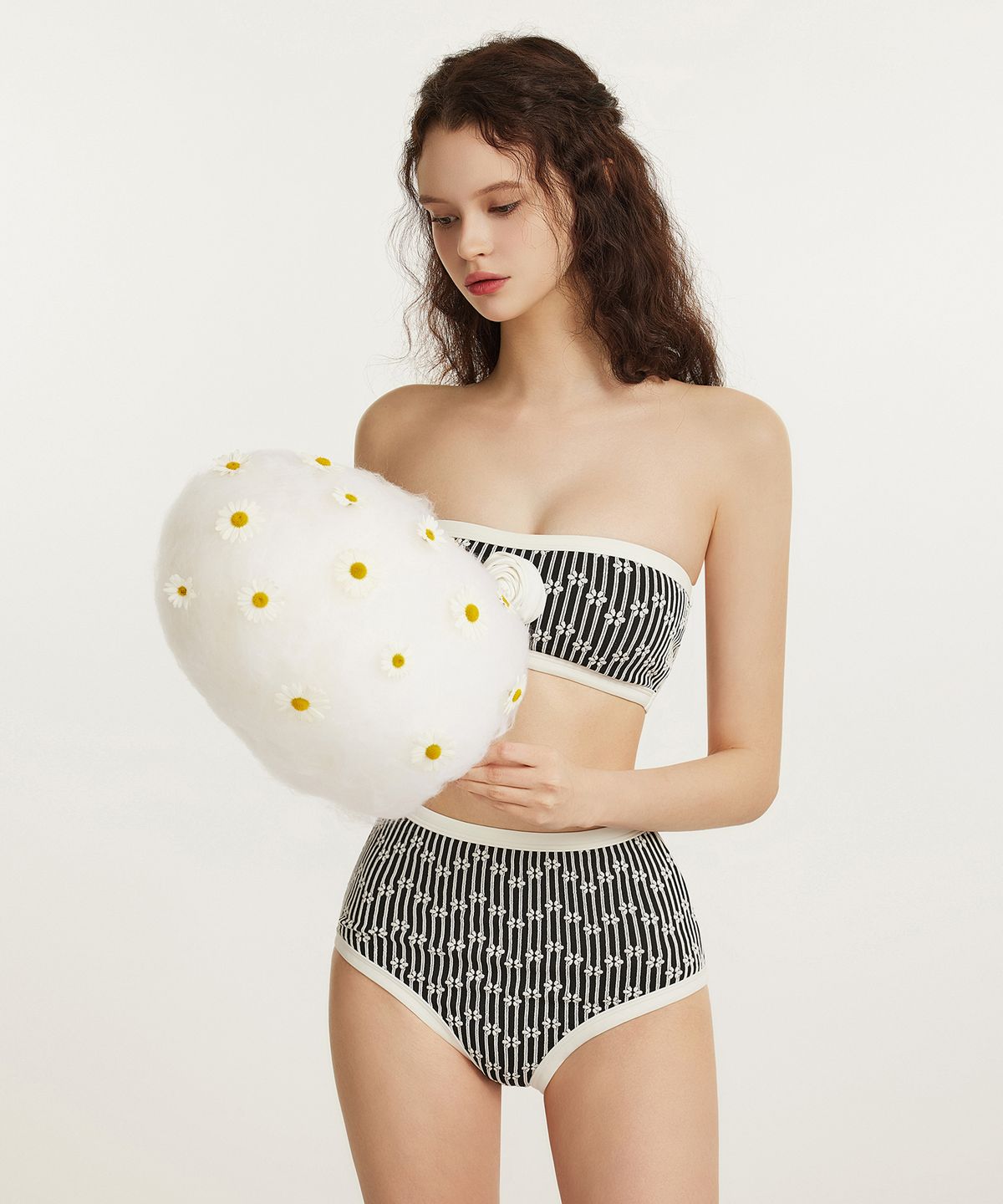 아그넬(AGNEL) 까멜리아 비키니 팬티_화이트