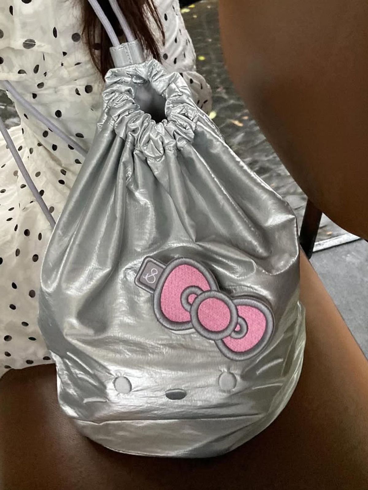 조셉앤스테이시(JOSEPH&STACEY) Lucky Hello Kitty Ribbon Embroidery Wappen Pink