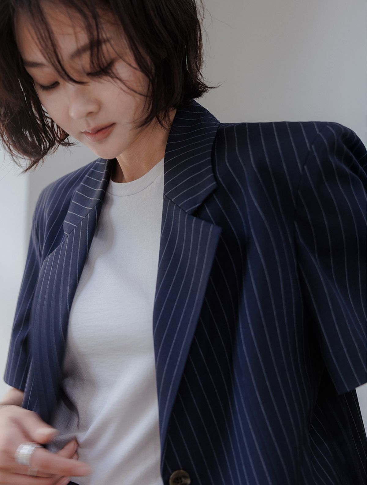 메무아(MEMUA) 핀ST써머 오버싱글 자켓