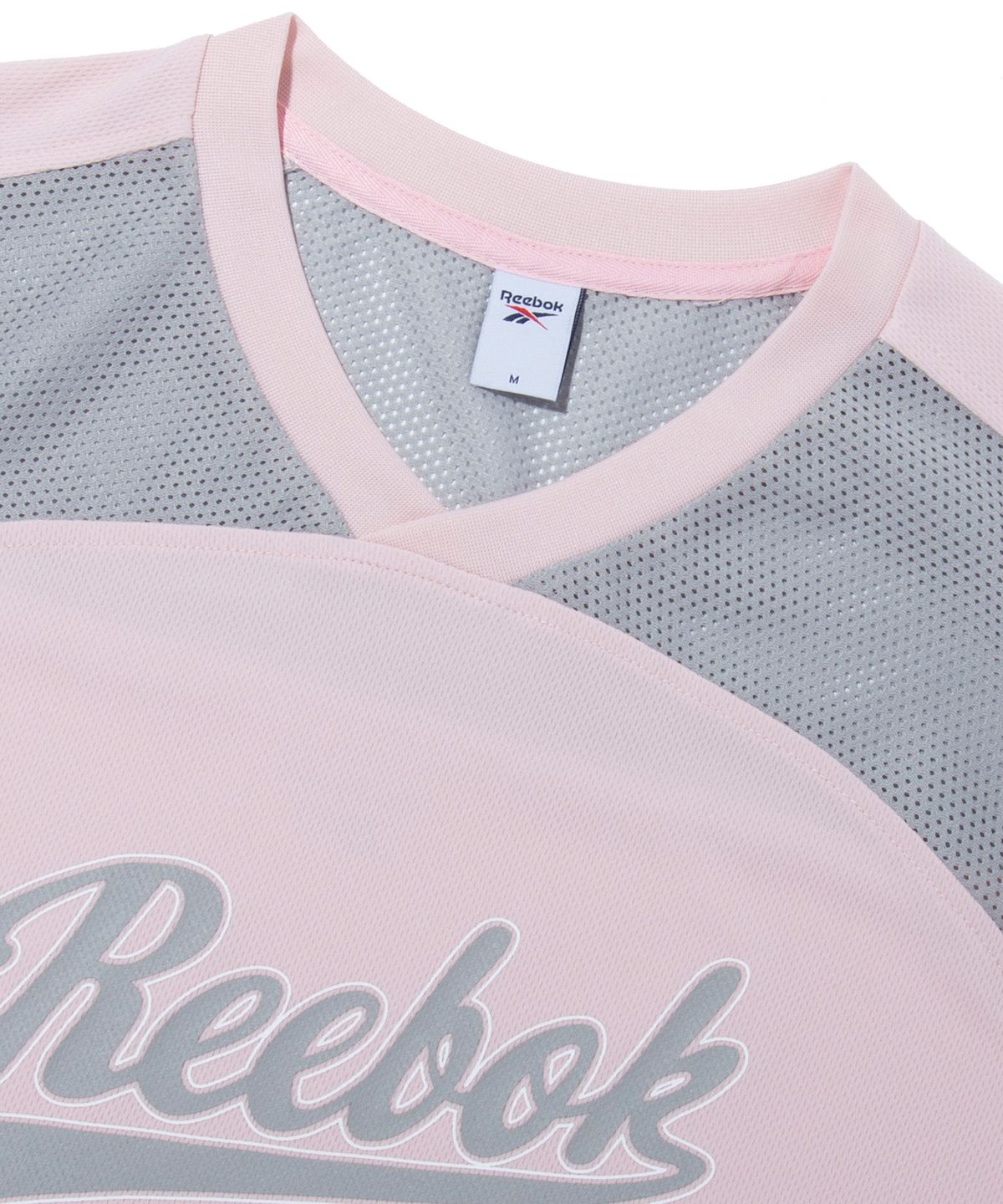 리복(REEBOK) 썸머 레터링 저지 티셔츠 (W) - 핑크