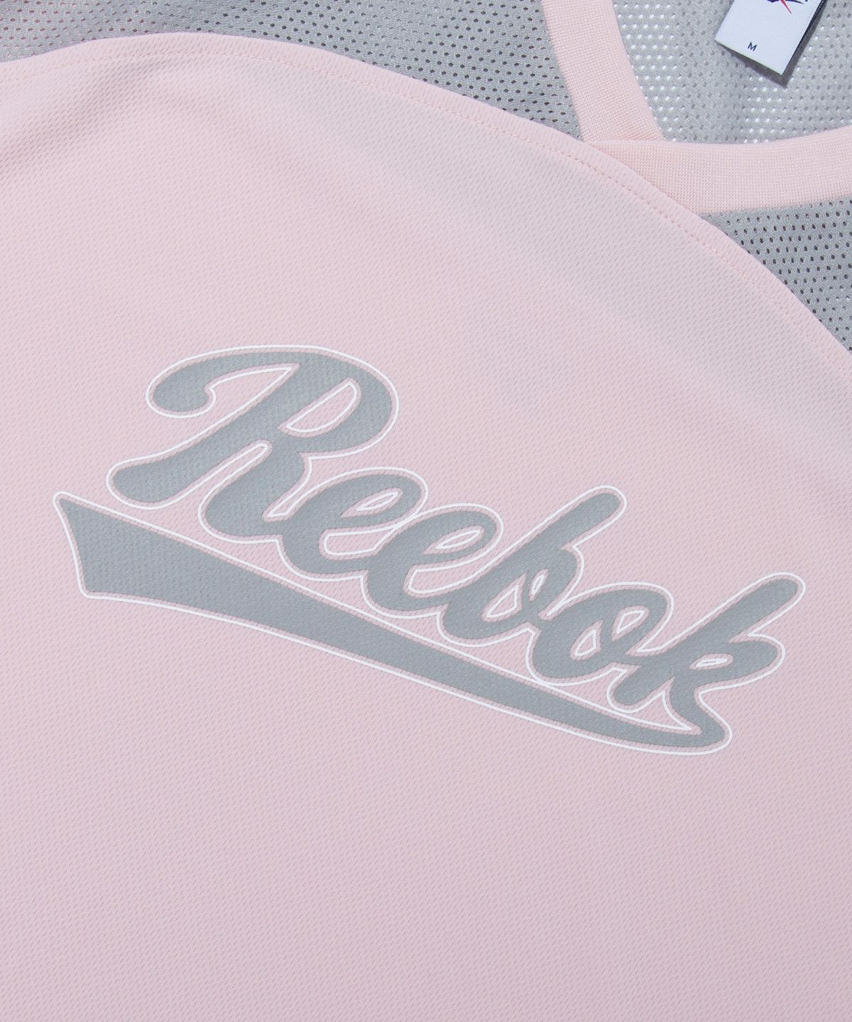 리복(REEBOK) 썸머 레터링 저지 티셔츠 (W) - 핑크