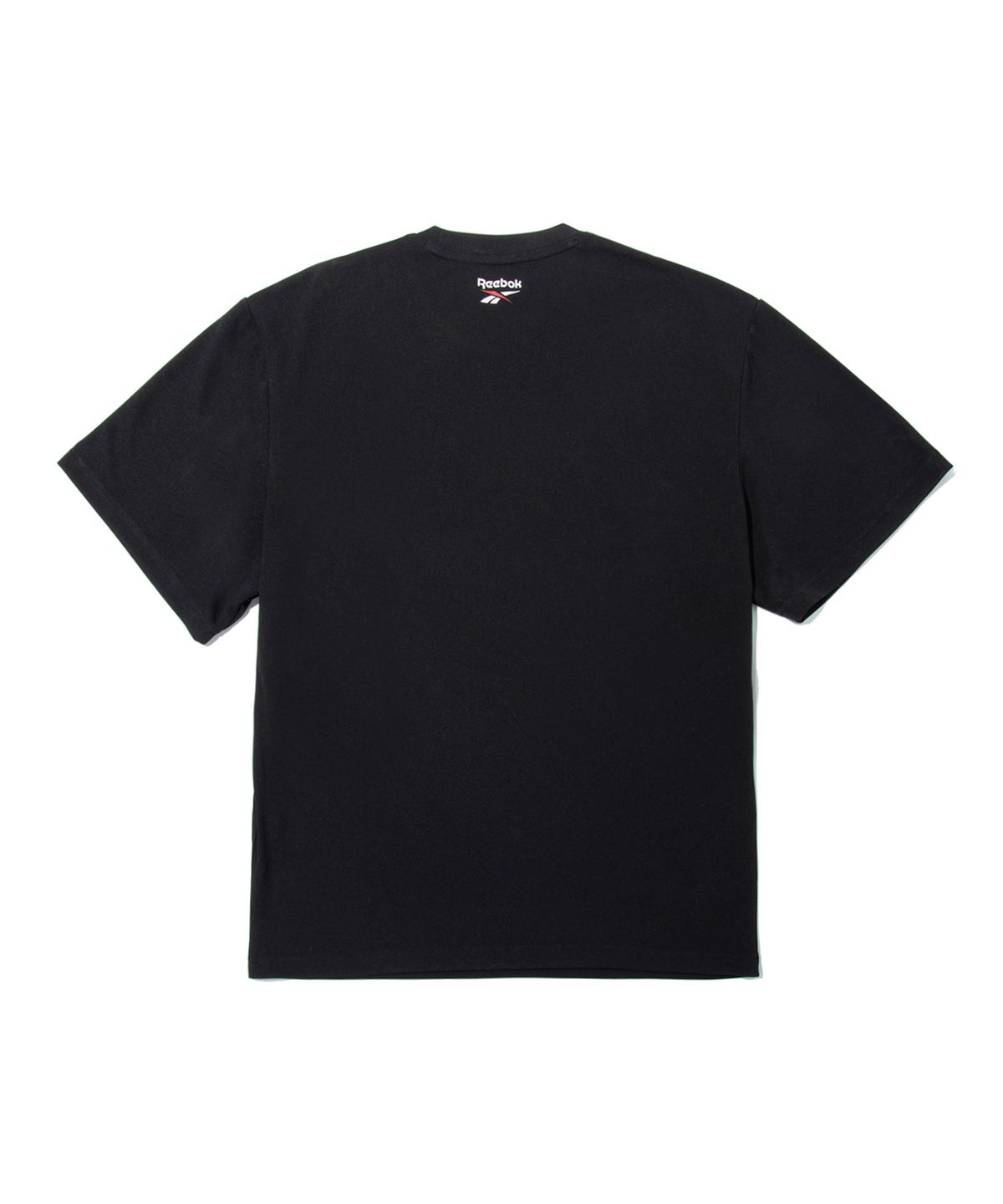 리복(REEBOK) 썸머 레터링 저지 티셔츠 - 블랙