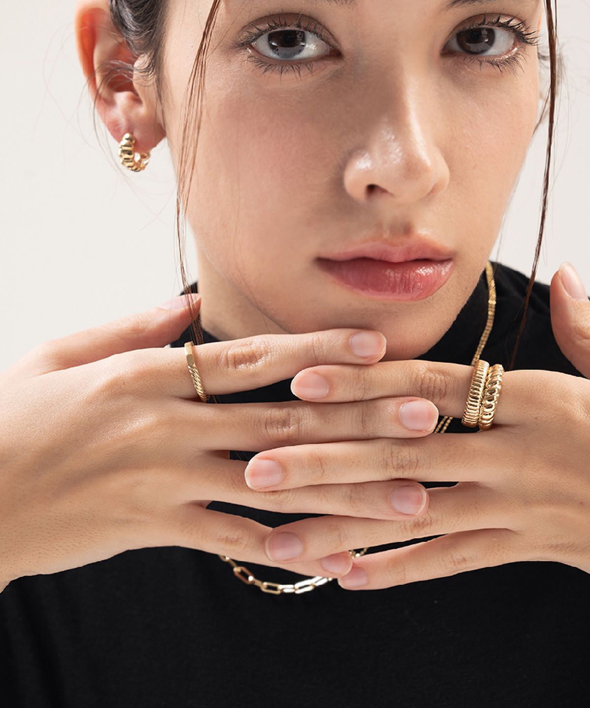 제이누이(JNUI) 제이누이 더블 리지드링 14k gold plated