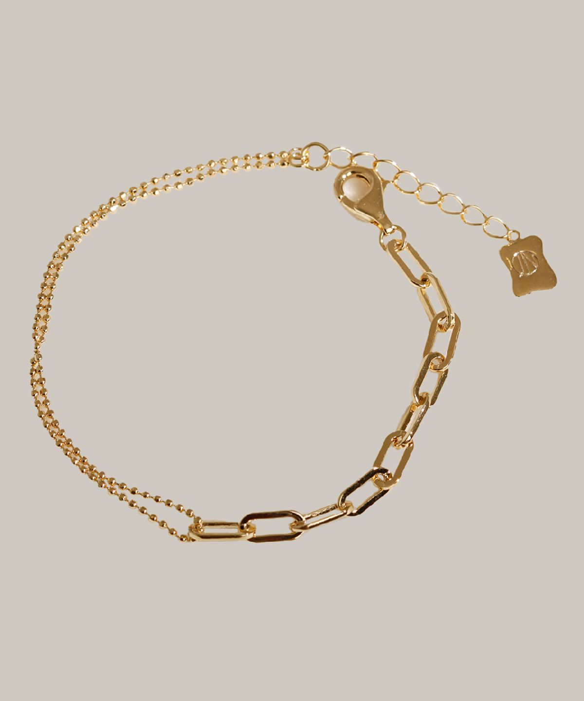 제이누이(JNUI) 제이누이 듀얼체인 팔찌 14k gold plated