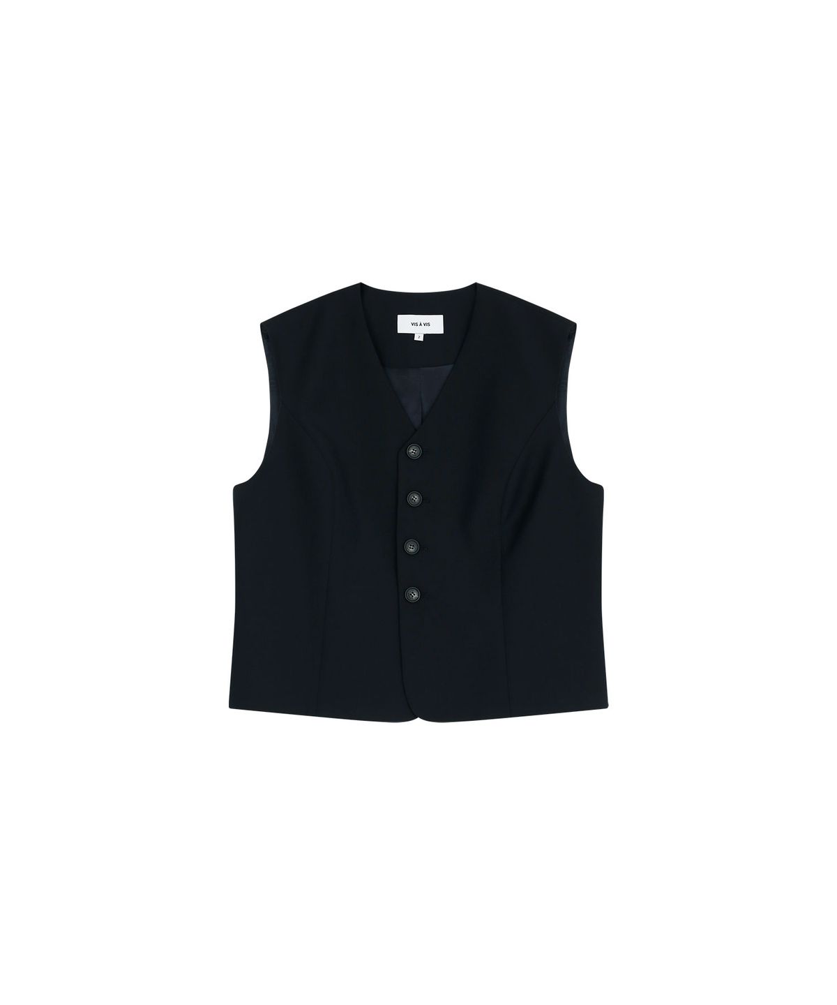비자비(VIS A VIS) SUMMER WOOL WAISTCOAT (NAVY)