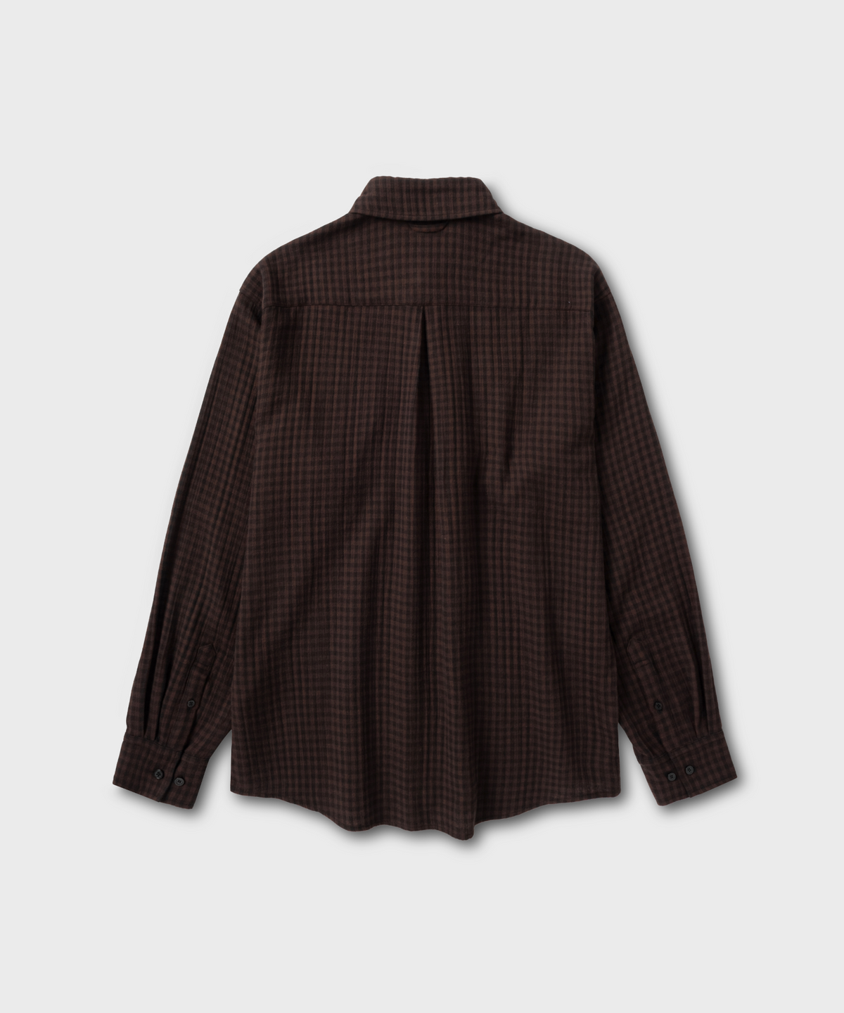 넌블랭크(NONBLANK) 깅엄 체크 셔츠_BROWN