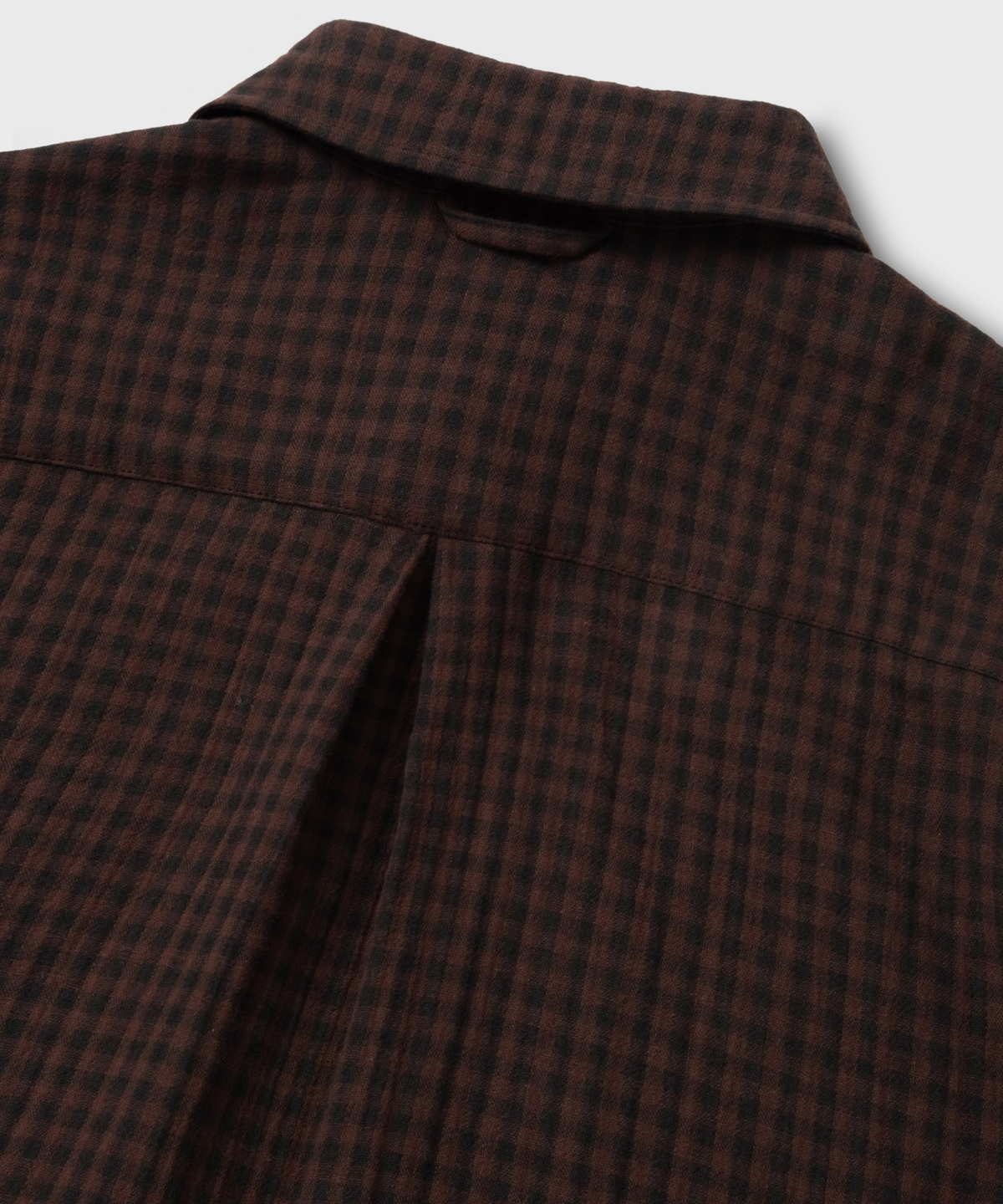 넌블랭크(NONBLANK) 깅엄 체크 셔츠_BROWN