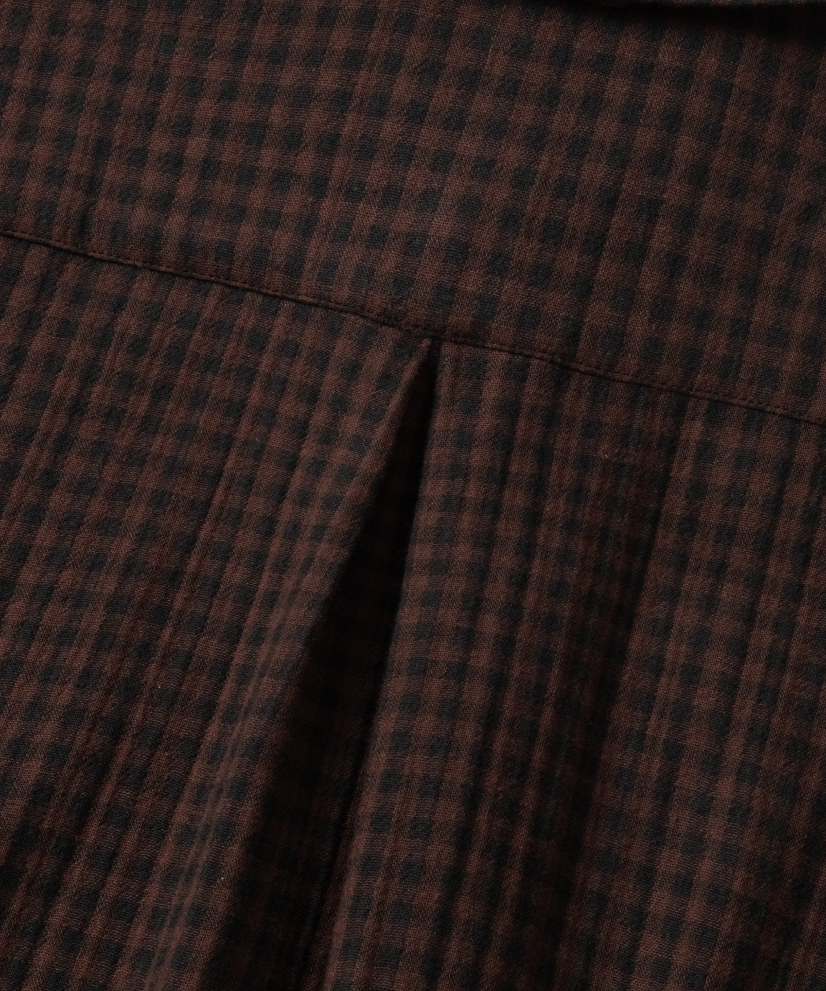 넌블랭크(NONBLANK) 깅엄 체크 셔츠_BROWN
