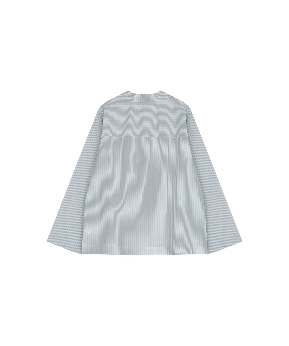 비자비(VIS A VIS) FRONT TIE STRIPE SHIRT (L.T BLUE)