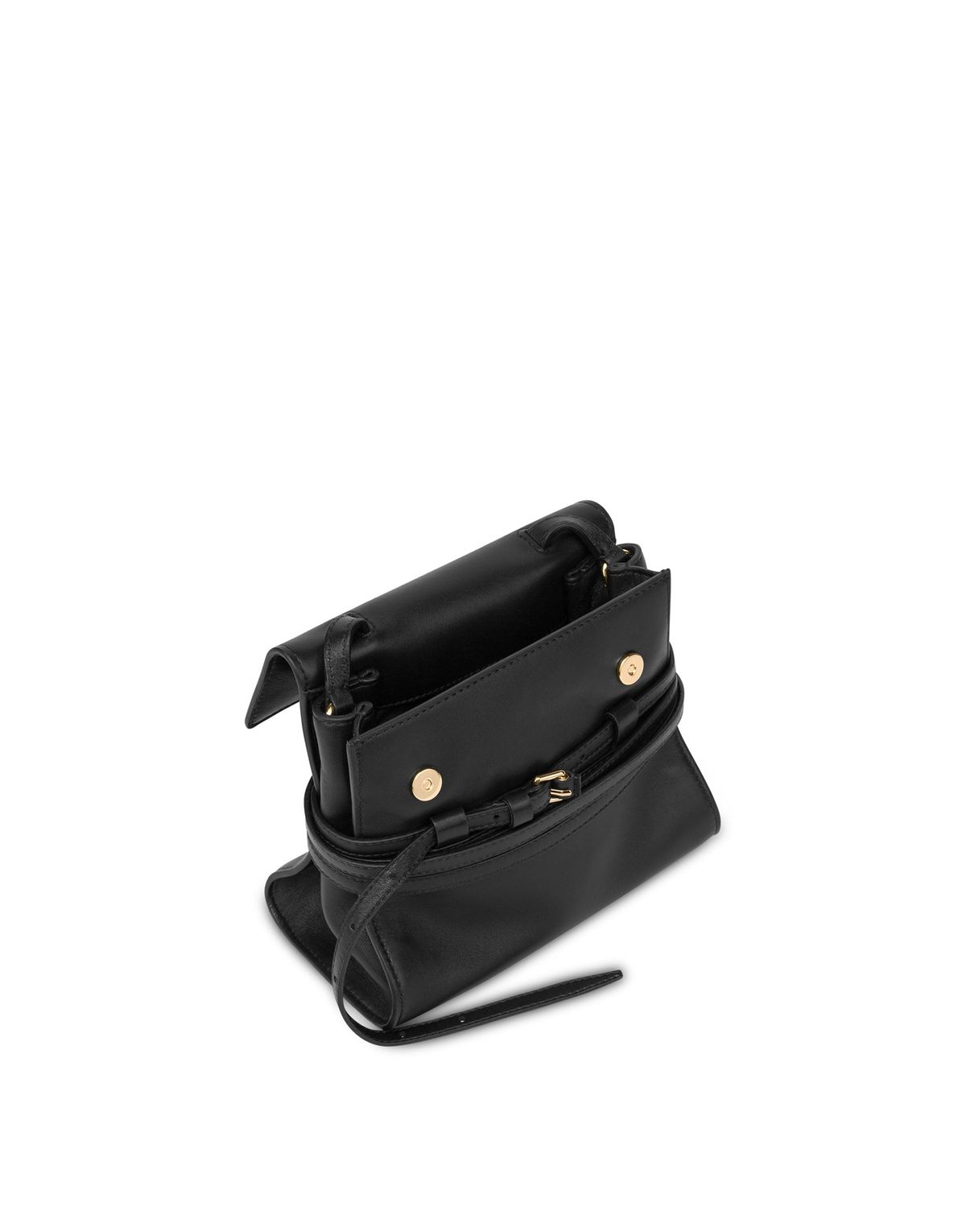 모스키노(MOSCHINO) 타이 미 레더 스몰 핸드백 BLACK