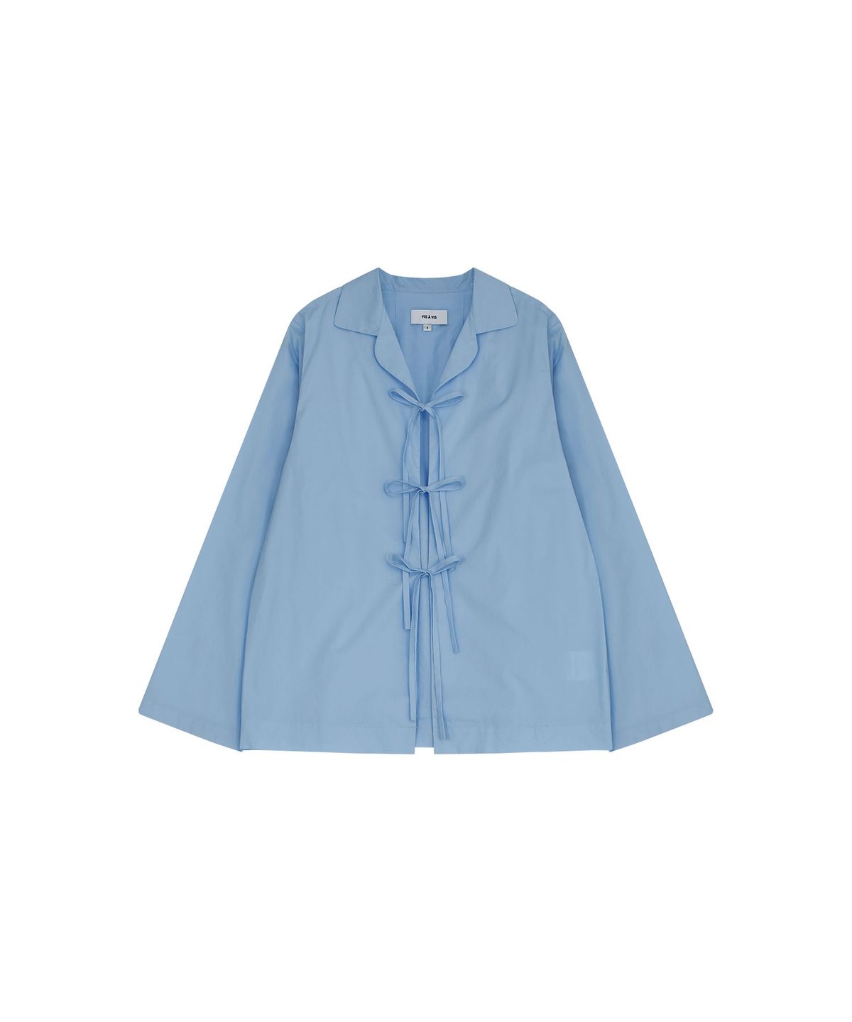 비자비(VIS A VIS) FRONT TIE SHIRT (L.T BLUE)