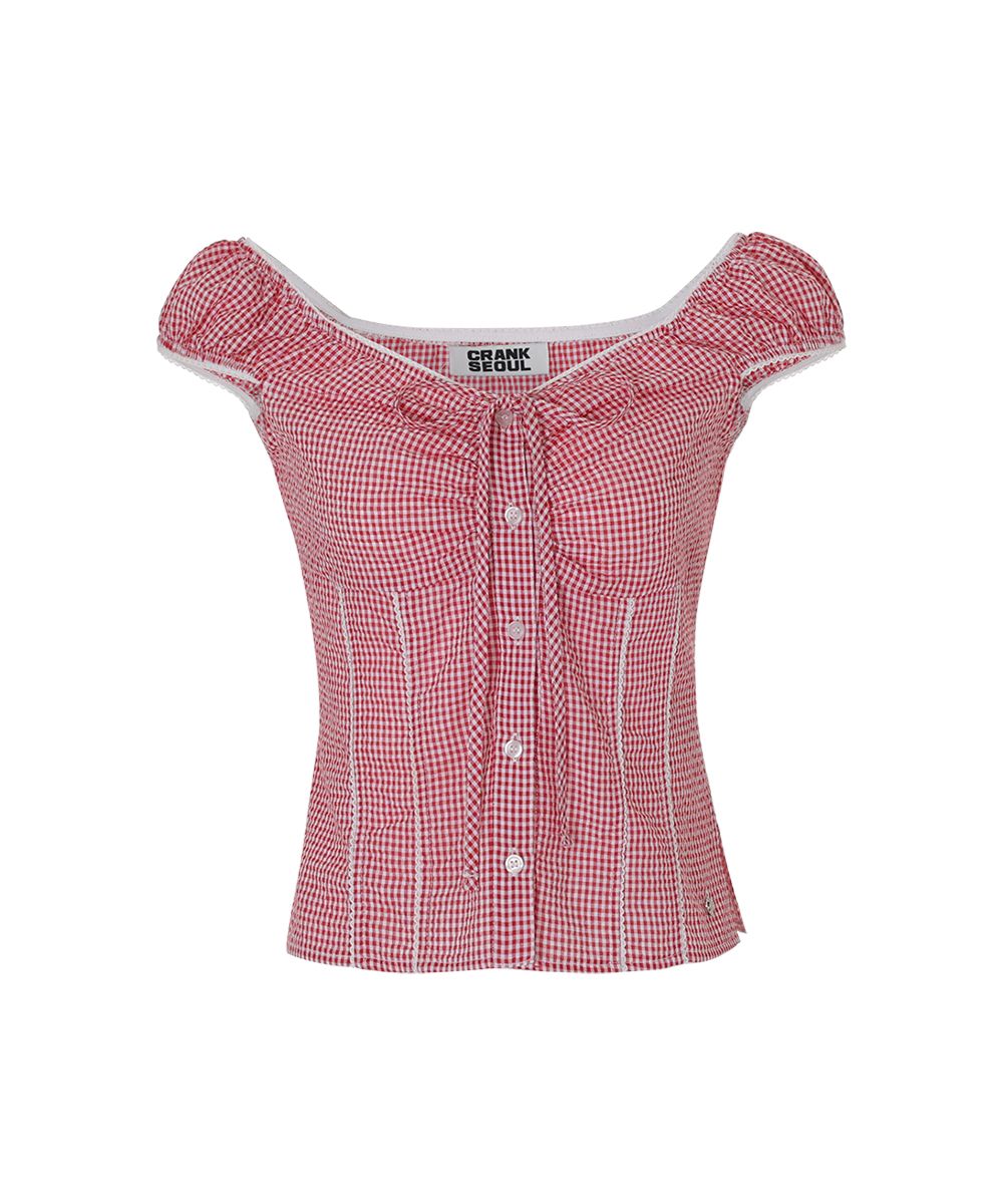 crank lace shirring blouse クランク CRANK】LACE SHIRRING BLOUSE / 【クランク】レースシャーリング