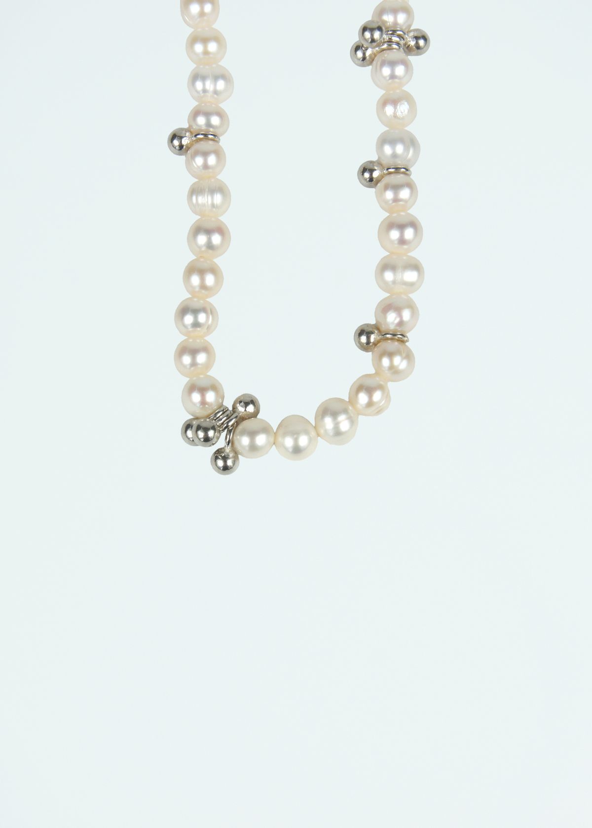 로울(LOWOOL) Dew pearl silver necklace