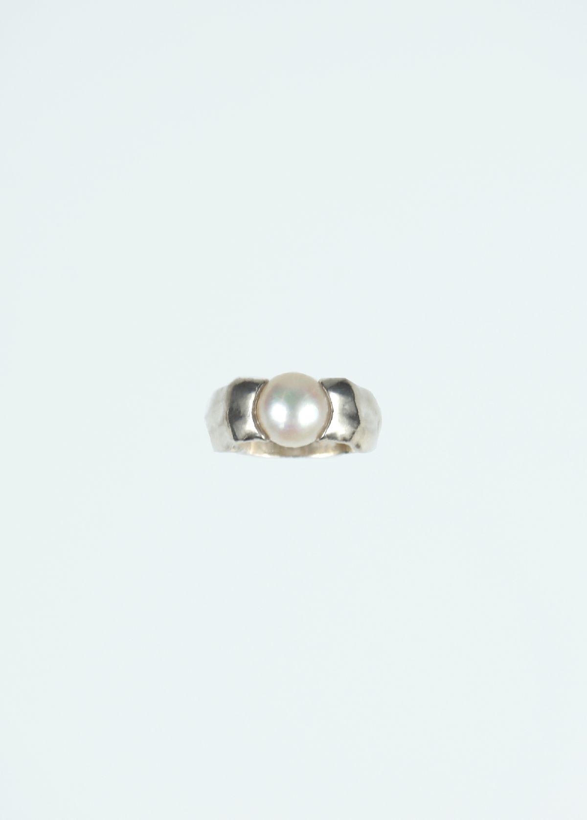 로울(LOWOOL) Dew pearl silver ring