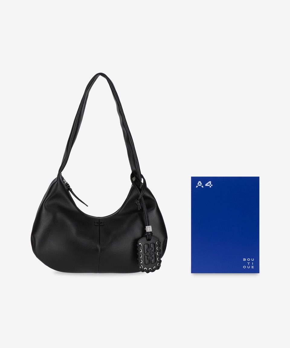 MUSINSA | GANNI Medium Gani Boo Tote Bag - Black / A6837099