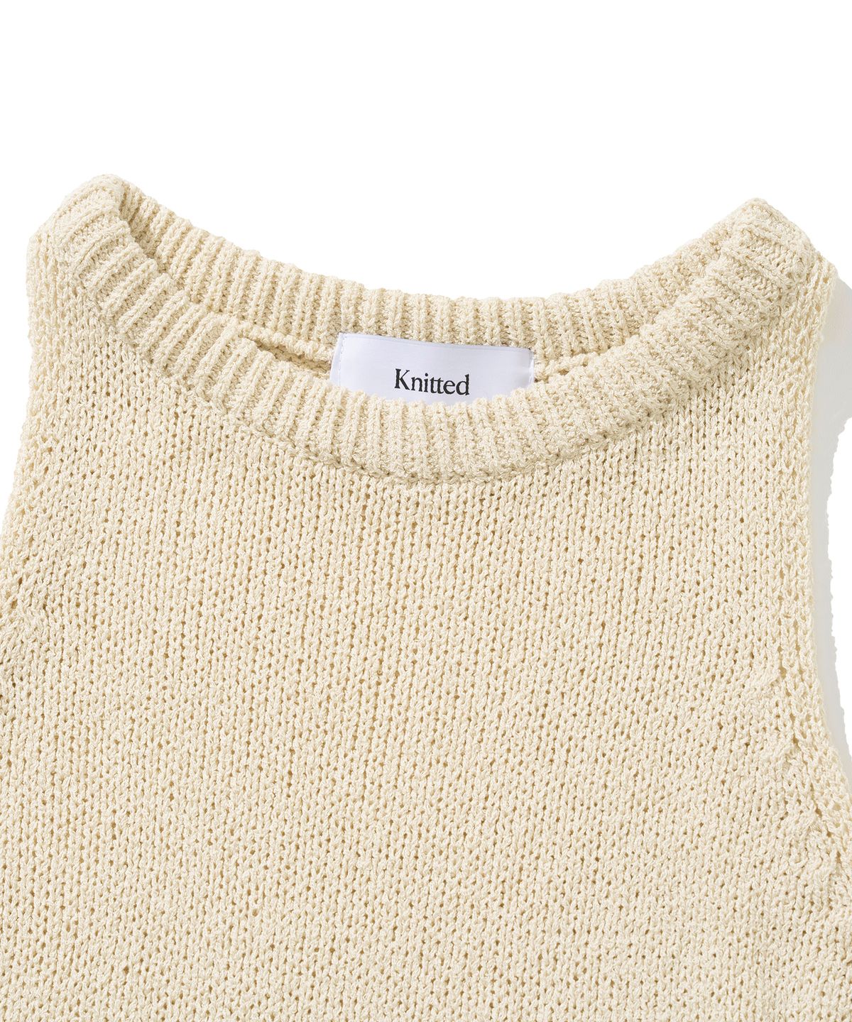 니티드(KNITTED) (W) 썸머 부클 슬리브리스 LINEN