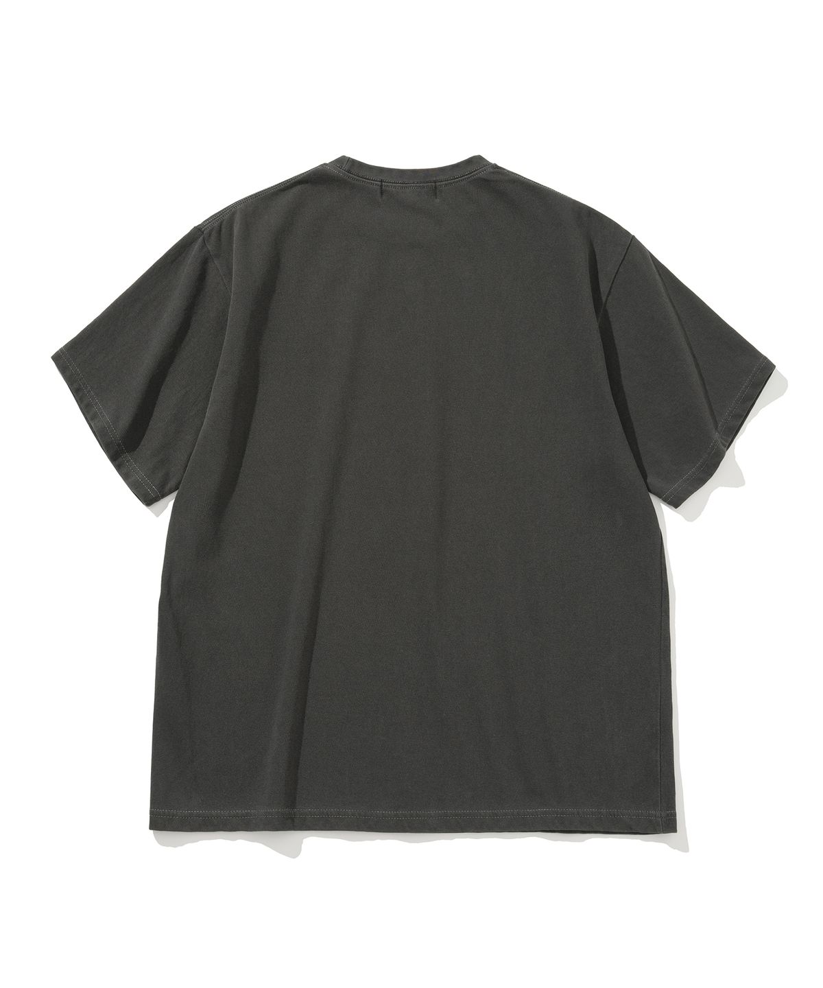 니티드(KNITTED) (UNISEX) 피그먼트 팜트리 그래픽 티셔츠 CHARCOAL