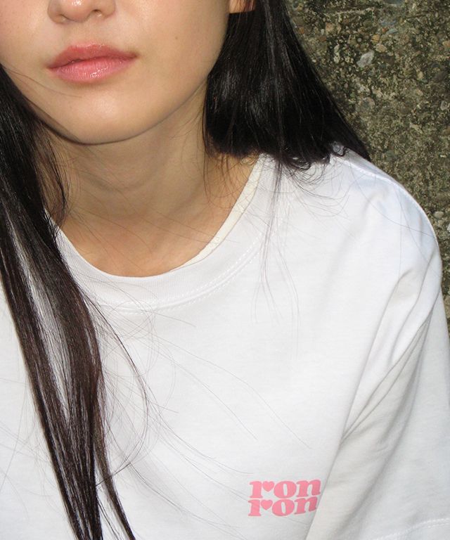 Tシャツ・カットソー RONRON BACK LOGO BASIC FIT T SHIRT WHITE PINK RR25BST4258WP MUSINSA | RONRON BACK LOGO BASIC FIT T SHIRT WHITE PINK