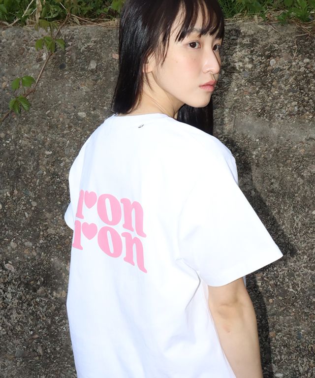 Tシャツ・カットソー RONRON BACK LOGO BASIC FIT T SHIRT WHITE PINK RR25BST4258WP MUSINSA | RONRON BACK LOGO BASIC FIT T SHIRT WHITE PINK