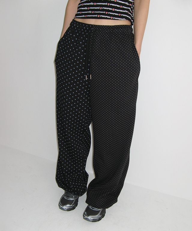 ★早期完売★RONRON★MINI LOGO SWEAT JOGGER PANTS★大人気★ MUSINSA | RONRON MINI LOGO SWEAT JOGGER PANTS BLACK DOT