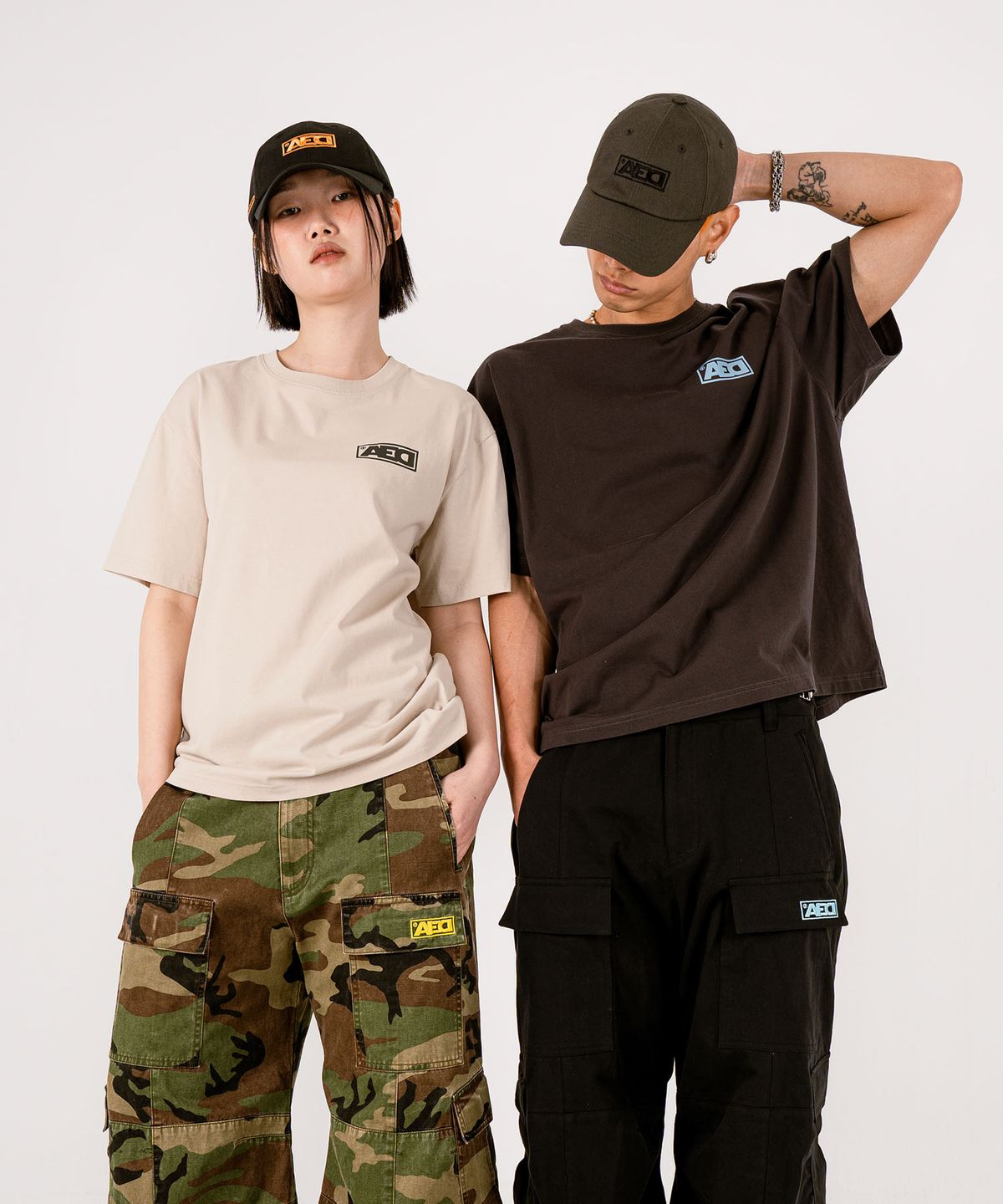 올아이즈다운(ALL EYES DOWN) AED BOX LOGO CAP (CHARCOAL)