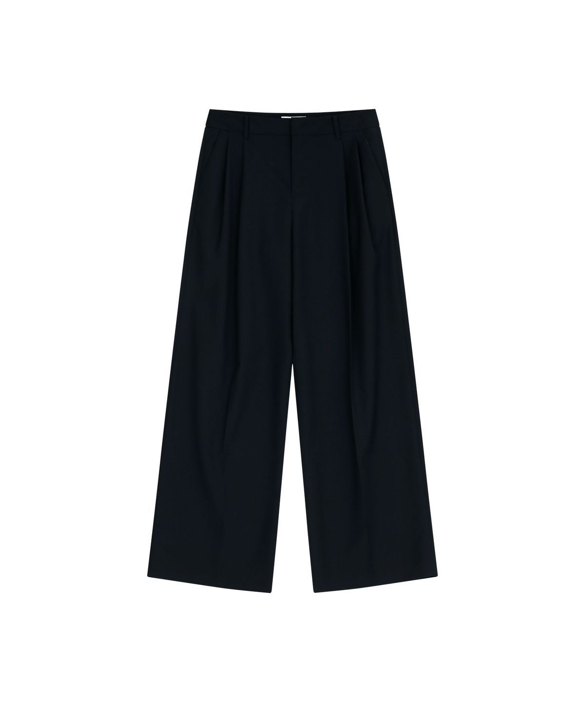 비자비(VIS A VIS) SUMMER WOOL WIDE LEG PANTS (NAVY)
