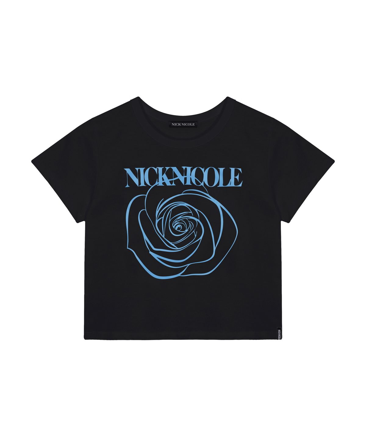 닉앤니콜(NICK&NICOLE) ROSE SIGNATURE CROP TOP_BLACK SKY BLUE