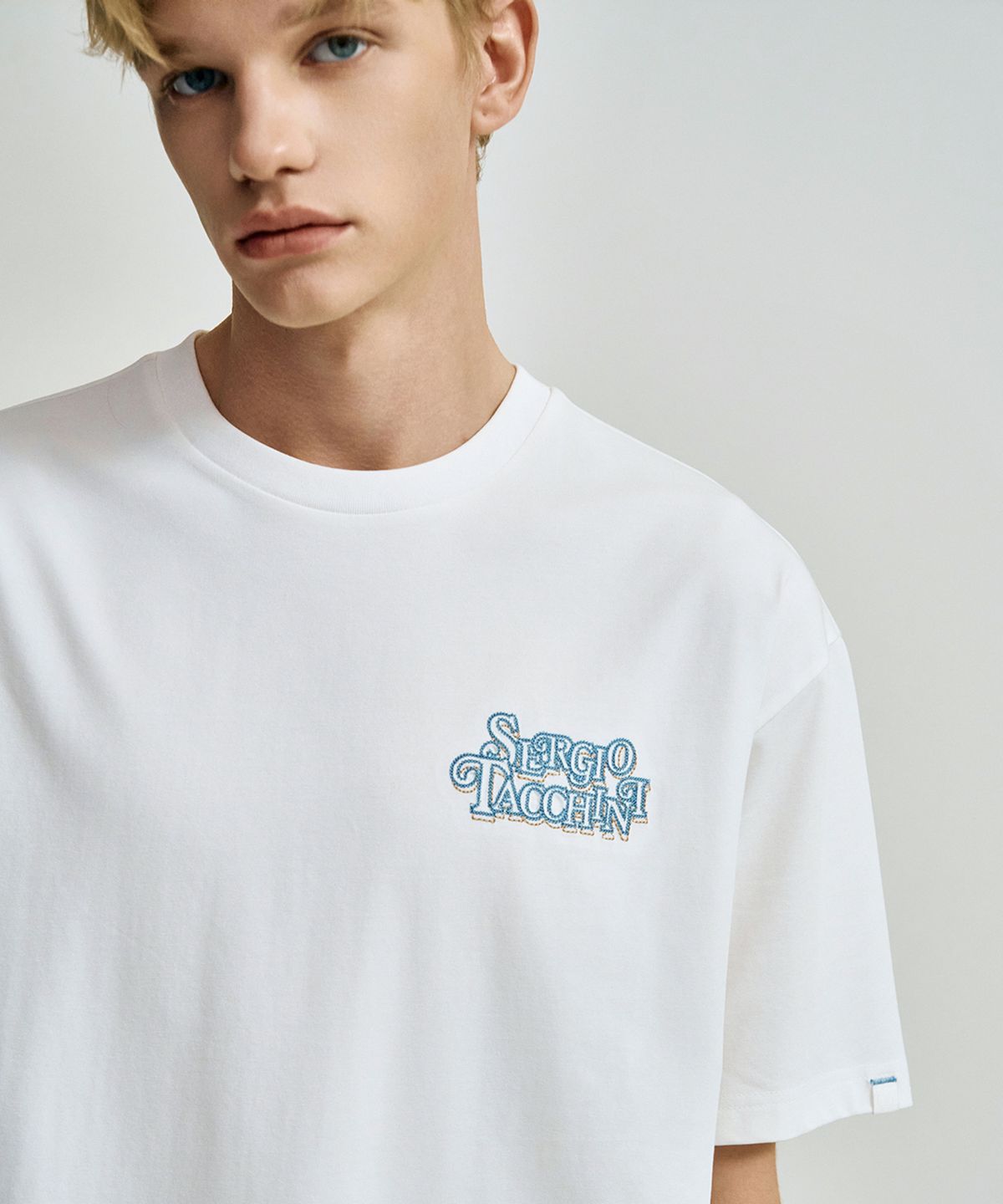 세르지오 타키니(SERGIO TACCHINI) M 쿨매치 아트웍 반팔 티셔츠 (White)