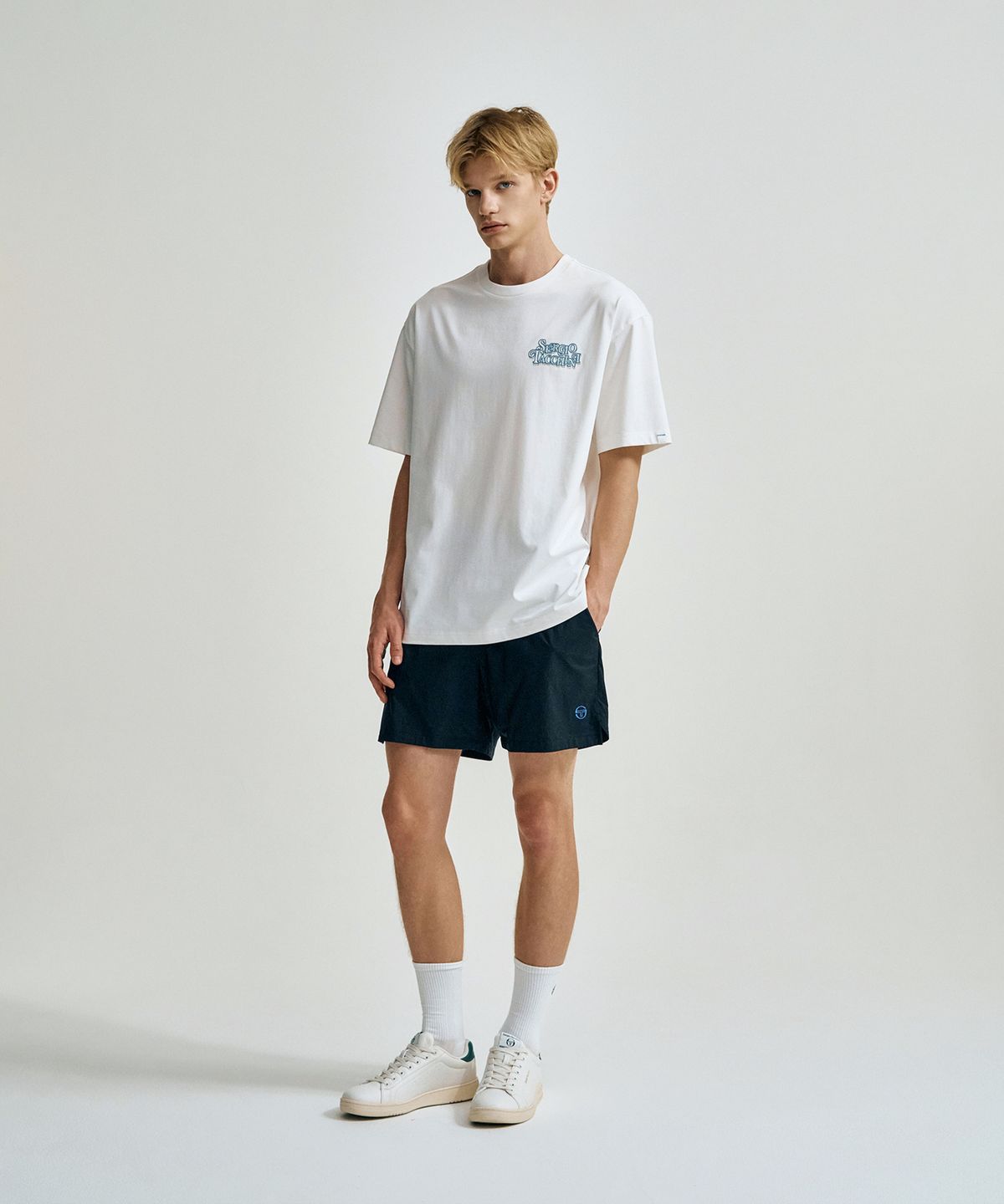 세르지오 타키니(SERGIO TACCHINI) M 쿨매치 아트웍 반팔 티셔츠 (White)