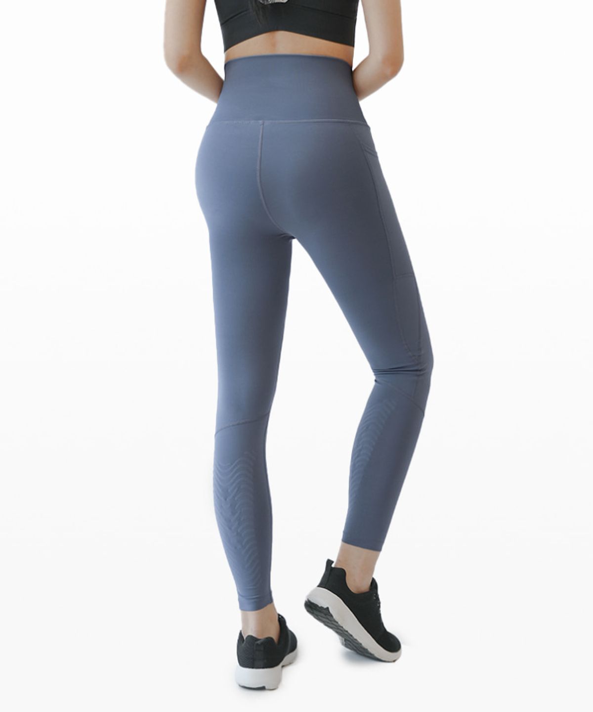 웨이브웨어(WAVEWEAR) 하이웨스트 포켓 무릎 & 종아리 스포츠테이핑 컴프레션 톨 레깅스 Y30