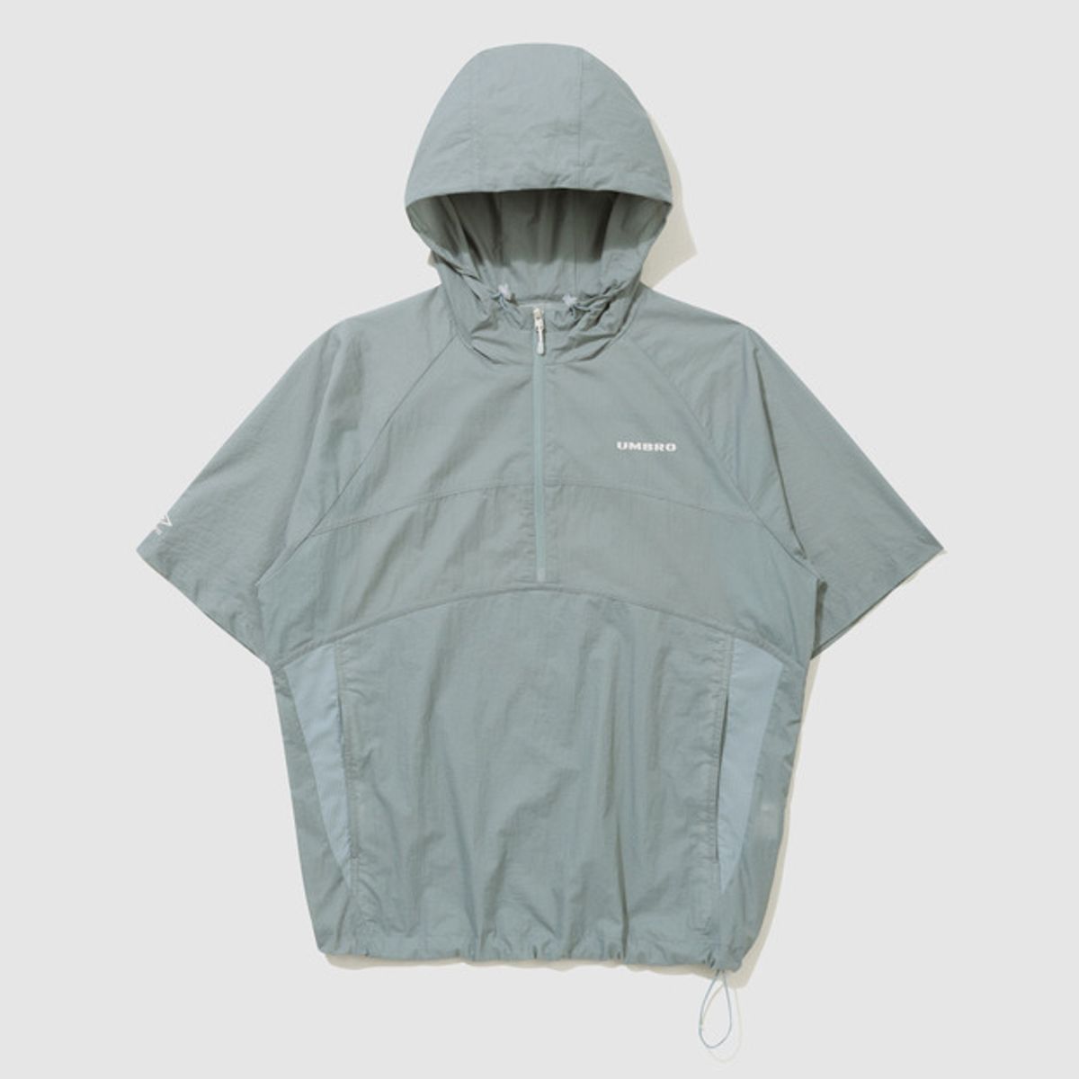 엄브로(UMBRO) 라이트브리즈 쿨링 반팔 후드 아노락 민트(UQ223CWT66)