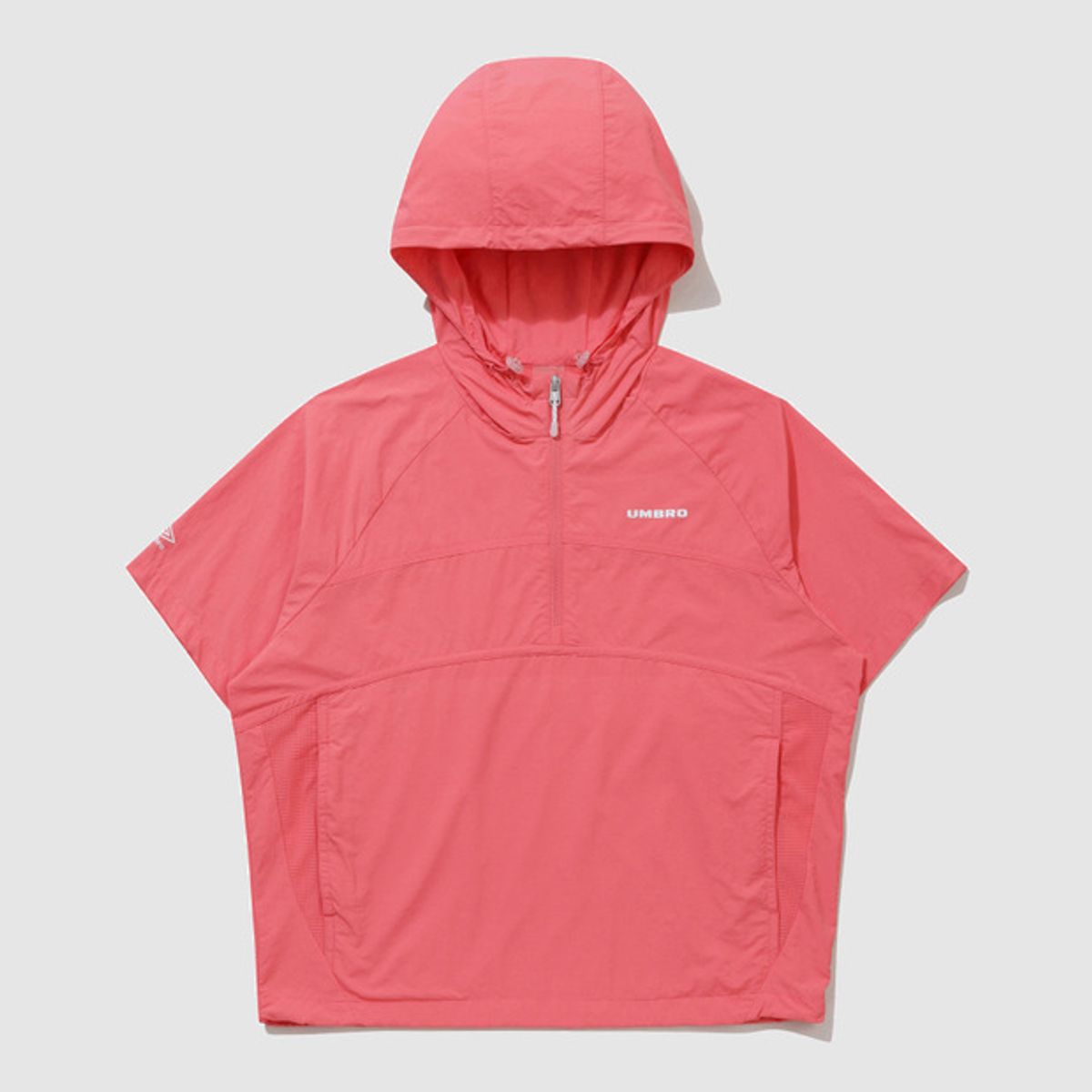 엄브로(UMBRO) 라이트브리즈 쿨링 반팔 후드 아노락 핑크(UQ223CWT66)